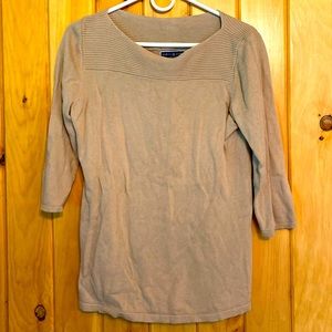 Karen Scott Petites Women’s Tan Long-Sleeve Sweater